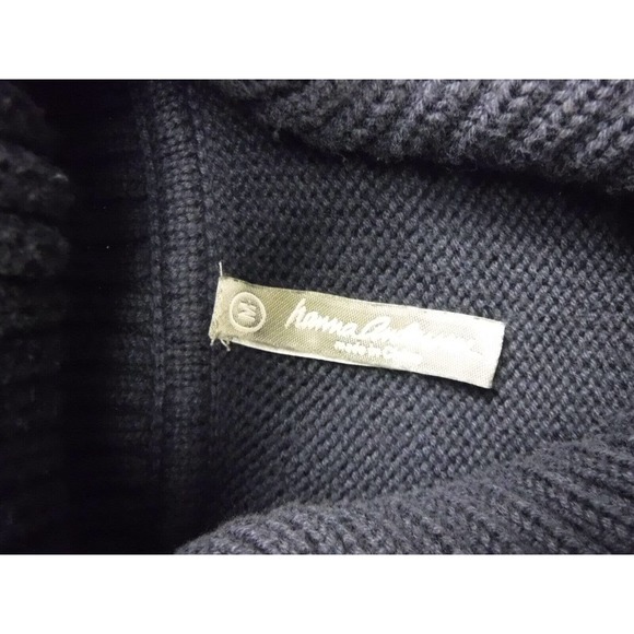 Hanna Anderson Blue sweater size medium shawl neck toggle button - Picture 3 of 7